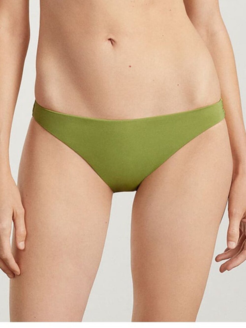 Everlane The Low-Rise Bikini Bottom PEP Green Size L NWT